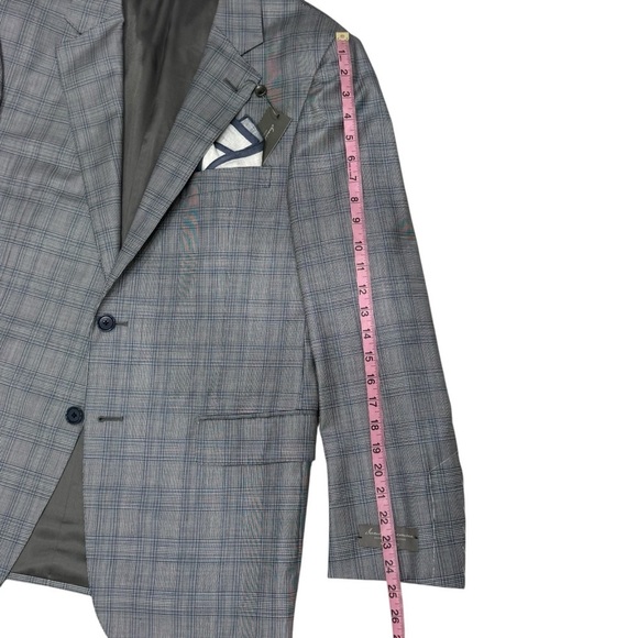 Daniel Cremieux Loro Piana 40R 34W Loro Piana Wool & Silk Blue Check Suit NWT - Picture 7 of 16